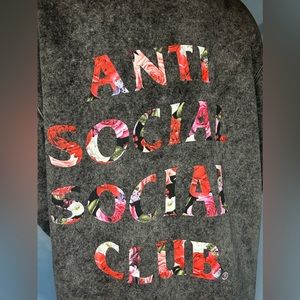 Anti Social social club Floral bedded hoodie